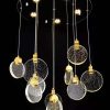 Modern Pendant Light LED Raindrop Ceiling Lamp Crystal Ball Hanging Fixture Lighting - Image 3